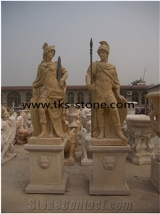 Warrior Sculptures&Statues,Beige Granite Human Sculptures&Statues,Warrior Caving,Religious Sculptures&Statues,Handcarved Sculptures