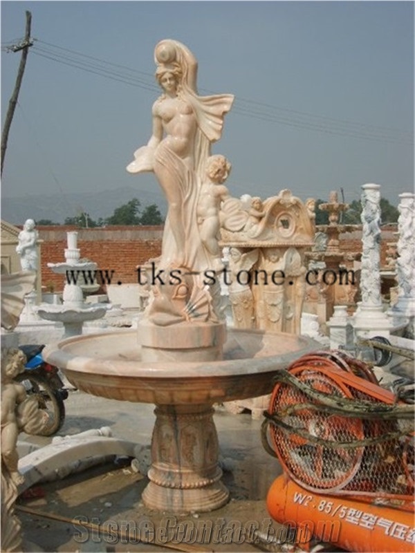 White Marble Thinker Sculptured Fountains