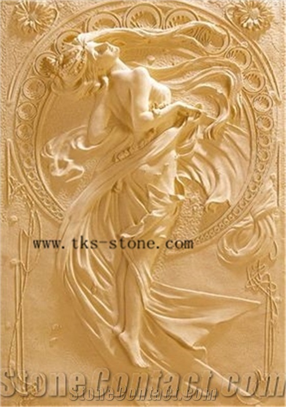 Woman Wall Reliefs, Bas Relief Naked Lady Engraving