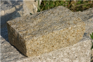 G682 China Sunset Rustic/ Yellow Sesame Cube Stone/Cobble Pavers for Exterior Landscaping Pattern