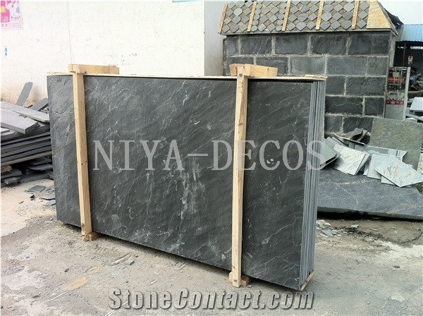 Own Factory-China Black Slate Stacked Stone/Cultured Stone/Ledge Stone Wall Panel