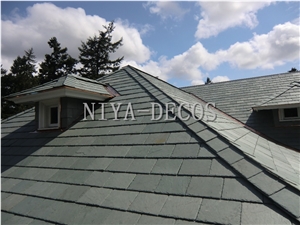 Project Show-China Black Slate Roofing Tiles,China Nero Impala Black Slate Roofing Tiles for House Covering