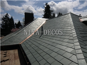 Project Show-China Nero Impala Black Slate Roofing Tiles for Building Covering