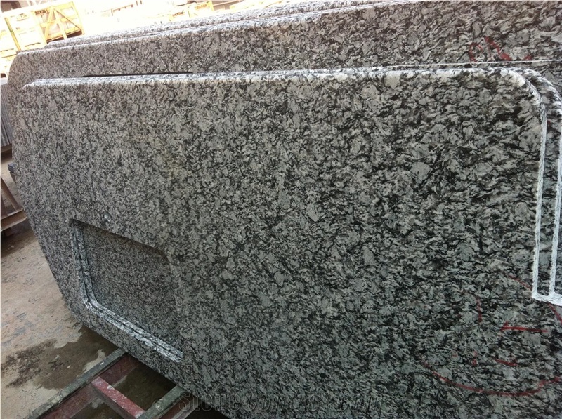 Spray White Granite,White Sea Wave Flower Granite Tiles & Slabs