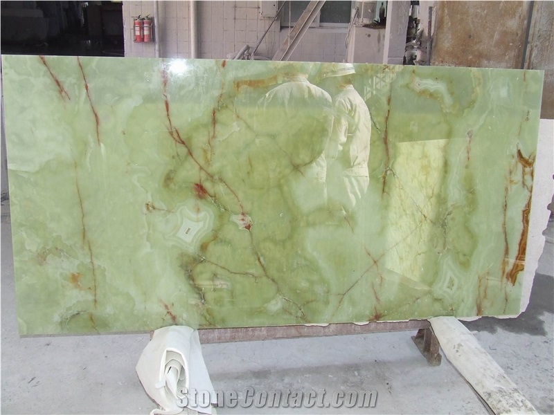 Translucent Pakistan Green Onyx Glass Panel for Ceiling,Bartop,Reception Top