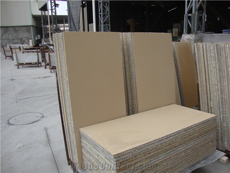Yellow Sandstone Honeycomb Composite Panels for Exterior Cladding