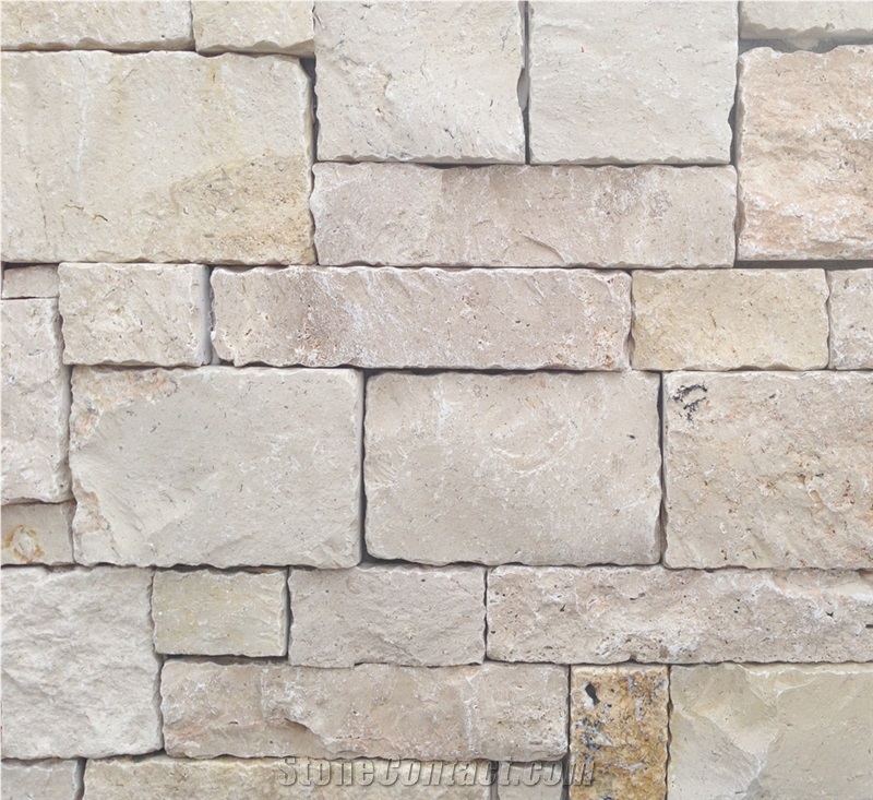 Cabana Travertine Wall Cladding, Beige Limestone Cultured Stone