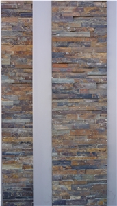 Chunky Tiger Slate Stacked Stone, Brown Slate Cultured Stone