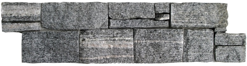 Dovas Granite Z Panel Stacked Stone, Gtanite Black Granite Cultured Stone