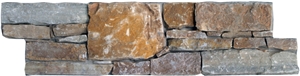 Golden Quartzite Z Panel Stacked Stone Cultured Stone, Brown Quartzite Cultured Stone