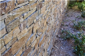 Mica Quartz Z Panel Stacked Stone, Brown Quartzite Cultured Stone