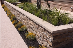 Mica Quartz Z Panel Stacked Stone, Brown Quartzite Cultured Stone