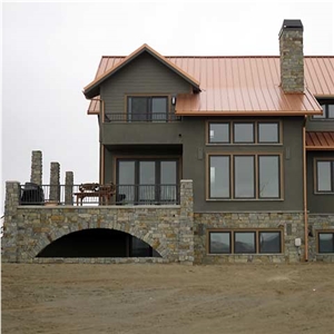 Sage Hill Ledge Stone Wall Cladding Cultured Stone, Brown Slate Wall Cladding