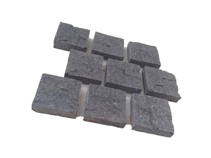 Splitfaced Black Granite Cobblestones Slabs & Tiles, Vein Black Granite Tiles
