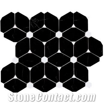 Black Marble Tile Mosaic