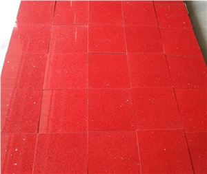Red Manmad Stone Quartz Tile