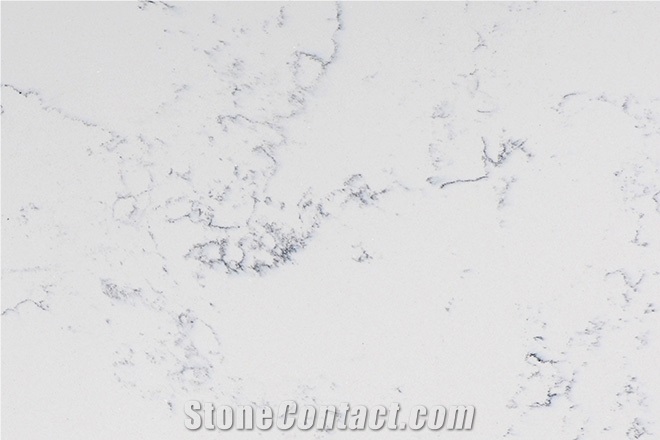 White Engineered Stone Quartz Surface Slab