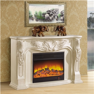 Insert White Marble Fireplace for Wholesale ,China White Jade Marble Fireplace on Sale