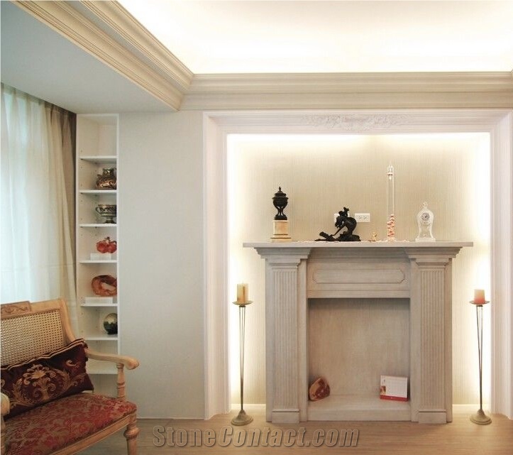 Natural White Marble Fireplace,China White Jade Marble,On Sale,Own Factory,Best Quality and Best Price
