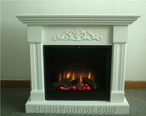 White Marble Fireplace Mantel Factory Price On Sale From China