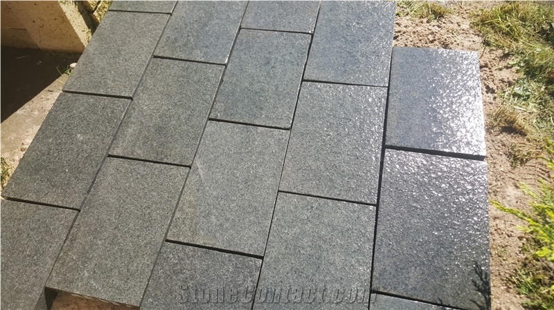 Romanian Grey Andesite Flamed Floor Tiles