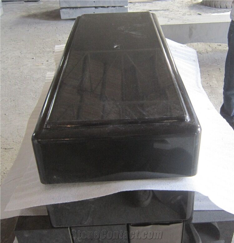 Black Granite Monumental Base, Fengzhen Black Granite Graveyard Products