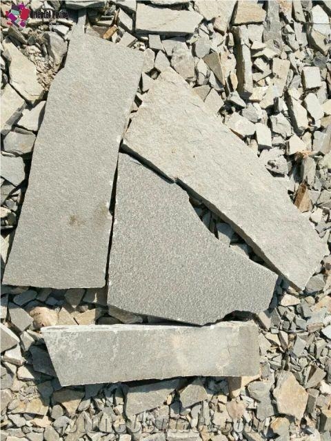 Landscaping Flagstones, Paving Gneiss Stone, Natural Grey Gneiss Stone, Irregular Flagstones
