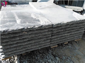Spilt Black Slate Tiles & Slabs, China Black Slate Slabs & Tiles, Slate Stone Flooring