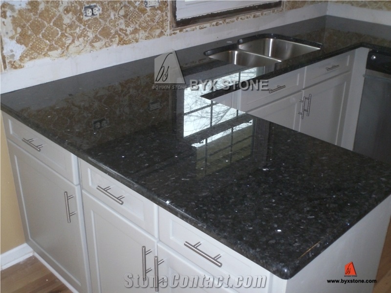 Blue Pearl Granite Kitchen Countertops, Blue Granite Kitchen Worktops