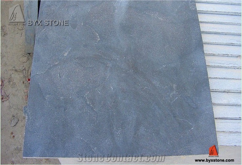 China Natural Outdoor Honed Blue Limestone Slabs & Tiles for Tiles and Paver