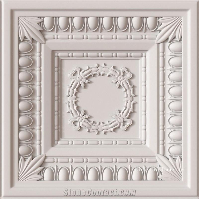 3d Decor Stone Interior Relief Design Panels, White Quartzite Relief Design