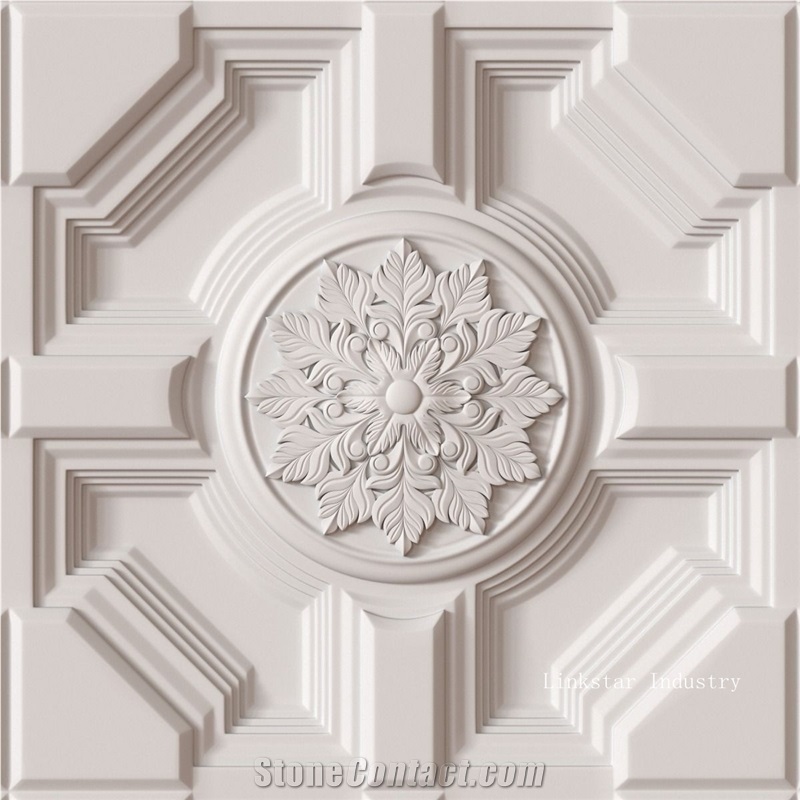 3d Decora Modern Wall Paneling Relief Carving Designs, White Quartzite Relief Carving