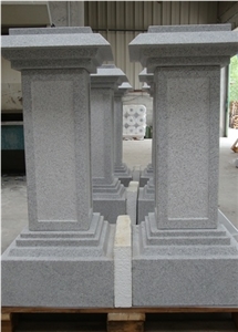 San Fedelino White/Grey Granite Columns