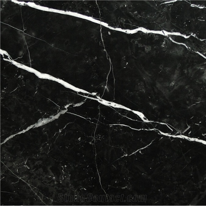 Cheap Price Polished Nero Marquina Marble Big Slabs & Tiles