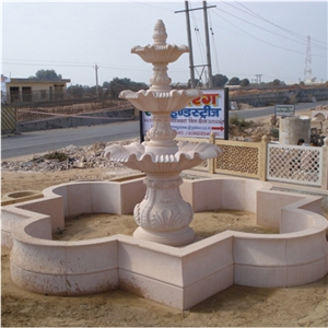 China Beige Mable Garden Water Fountains with Surrounds