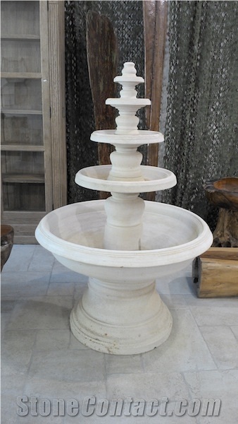 White Marble Garden Ornaments Stone Water Fountains