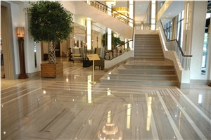 Athens Grey Marble Tiles for Hotel Project, Athens Beige Grey Marble Slabs & Tiles