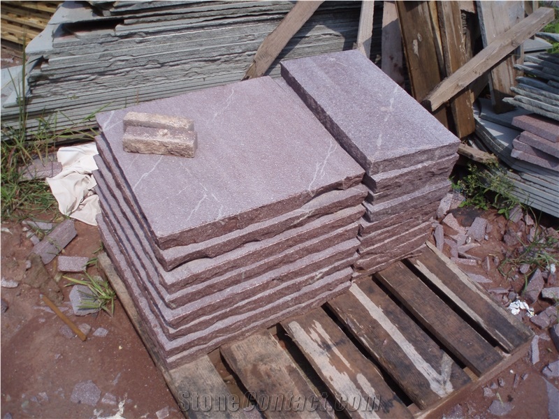 China Red Porphyry Cube Stone & Pavers