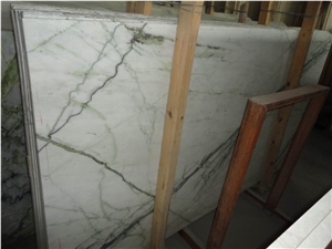 Chinese Gent Green Marble Slab Tile