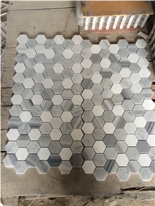 Crema Marfil Marble Hexagon Mosaic