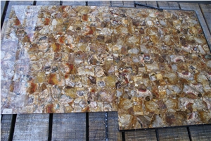 Fossil Semiprecious Stone Slabs & Tiles Flooring Pattern