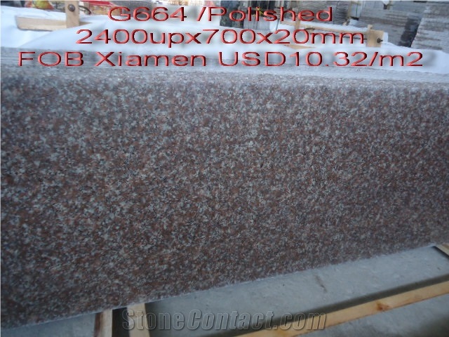 G664 Granite Half Slab;G664 Polished Half Slab;Bainbrook Brown Slab