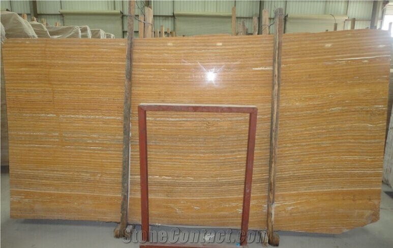 Golden Vein Travertine Slabs & Tiles, China Yellow Travertine
