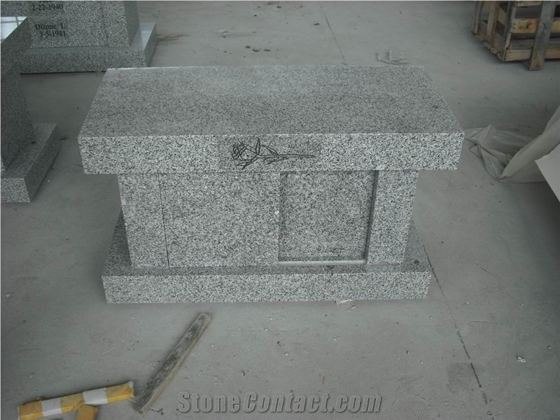 Grey G603 Granite，Bench Tombstone Monument