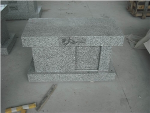 Grey G603 Granite，Bench Tombstone Monument