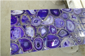 Purple Agate Slab, Purple Agate Semi Precious Panels, Purple Agate for Decoration