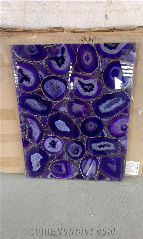Purple Agate Slab, Purple Agate Semi Precious Panels, Purple Agate for Decoration