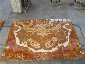 Tiger Onyx Slabs & Tiles;Orange Onyx ; Onyx Glass Composite Slab