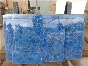 Translucent Blue Sky Agate Semiprecious Stone Slas &Tiles,Blue Sky Crystal Semi Presious Wall Panel,Blue Sky Agate Semi Precipus Gem Home Decor