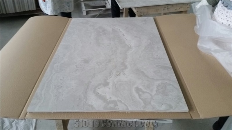 Wooden White Cross-Cut Slab, China Grey Marble Tile